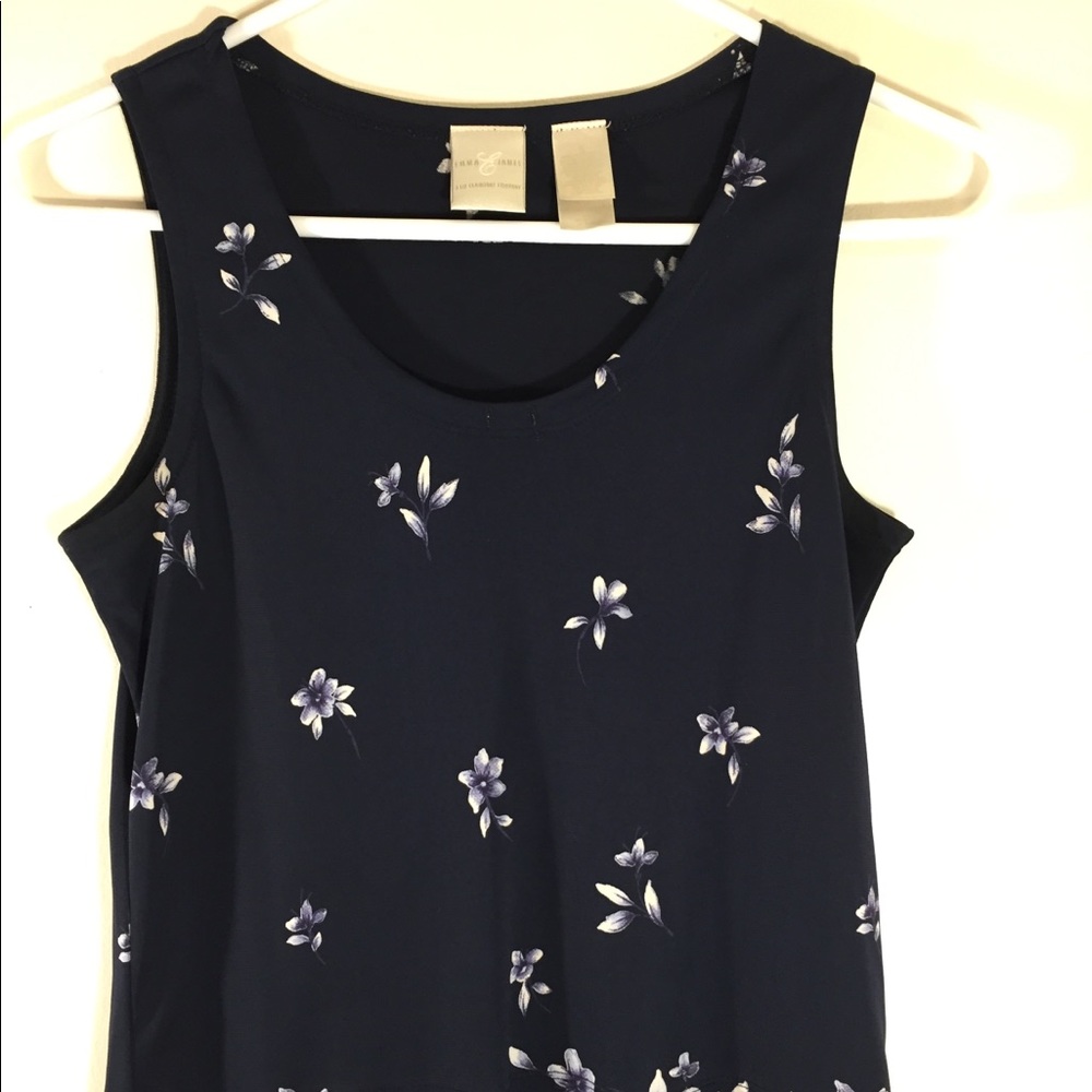 Navy floral Emma James top (Liz Claiborne)